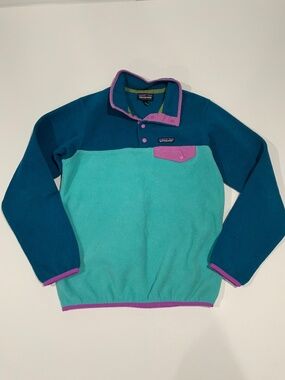 Patagonia synchilla Sz S snap T pullover fleece *FLAW*
